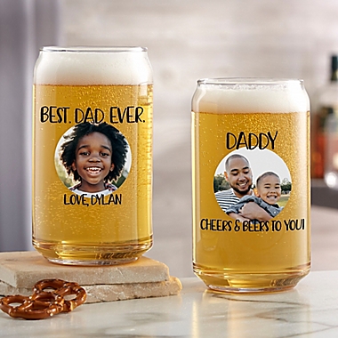 Photo Message For Him Personalized 16oz. Beer Can Glass. View a larger version of this product image.