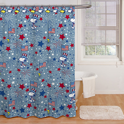 72 Inch By Americana Cartoon, Fabric Shower Curtain With Matching Window Treatment Ideas