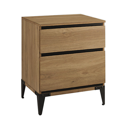 Alternate image 1 for Forest Gate Industrial Wood 2-Drawer Side Table