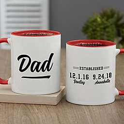 Established Dad Personalized 11 oz. Coffee Mug For Dad in Red