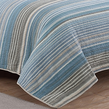Taj 2-Piece Reversible Twin Quilt Set in Ice Blue. View a larger version of this product image.