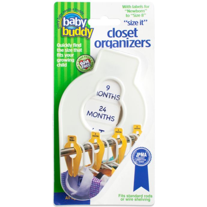 Baby Buddy Size It Closet Organizers In White Set Of 5 Buybuy