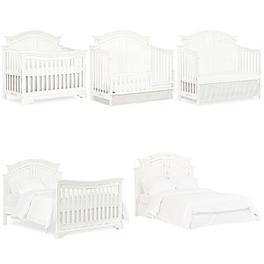 evolur Signature Belle 5-in-1 Convertible Crib in White. View a larger version of this product image.