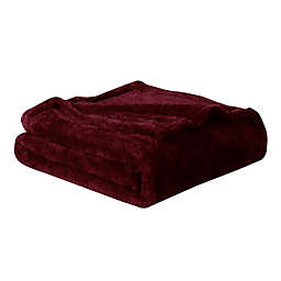 Cathay Home® Luxe Soft High Pile Plush Throw Blanket in Wine