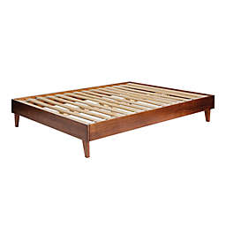 Forest Gate™ Diana Mid-Century Queen Solid Wood Platform Bed in Walnut