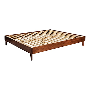 Forest Gate&trade; Diana Mid-Century King Solid Wood Platform Bed in Walnut. View a larger version of this product image.