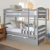 Forest Gate&trade; Twin Over Twin Bunk Bed with Trundle in Grey
