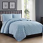 Alternate image 2 for Cathay Home Home Basics 3-Piece King/California King Quilt Set in Light Blue