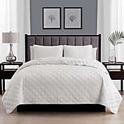 Cathay Home Home Basics 3-Piece Full/Queen Quilt Set in White