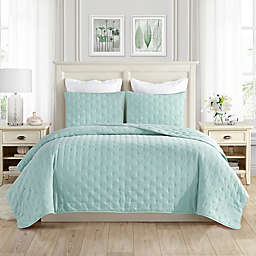 Swift Home Classic Embroidered Dot 2-Piece Twin/Twin XL Quilt Set in Mint