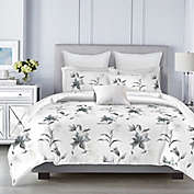 Charisma&reg; Tiger Lilies King Duvet Cover in Grey
