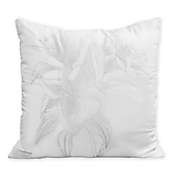 Charisma&reg; Tiger Lilies Square Throw Pillow in Grey