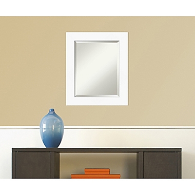 Amanti Art Cabinet Bathroom Vanity Mirror in White. View a larger version of this product image.