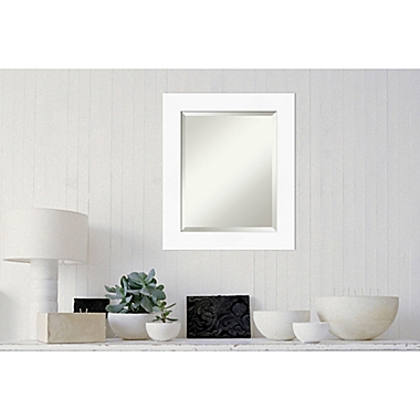 Amanti Art Cabinet Bathroom Vanity Mirror in White. View a larger version of this product image.