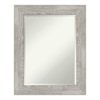 Amanti Art Brushed Nickel Vanity Mirror, Brushed Nickel Vanity Mirrors For Bathroom
