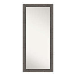 Amanti Art Rustic Plank 29-Inch x 65-Inch Framed Full Length Floor/Leaner Mirror in Grey