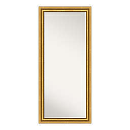 Amanti Art Parlor 30-Inch x 66-Inch Framed Full Length Floor/Leaner Mirror in Gold