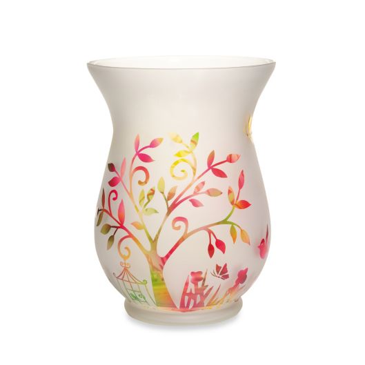 Yankee Candle® Enchanted Garden Frosted Collection Hurricane Pillar