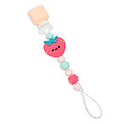 Loulou Lollipop&reg; Darling Strawberry Pacifier Clip in Pink