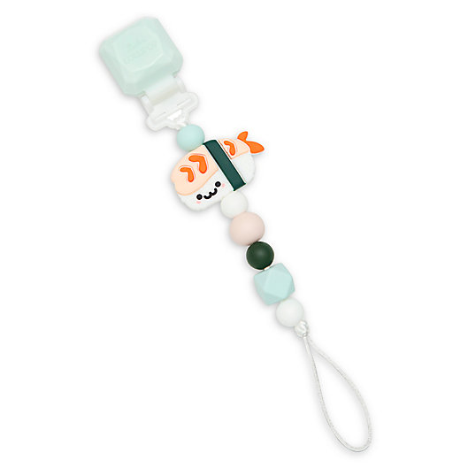 Alternate image 1 for Loulou Lollipop® Darling Ebi Pacifier Clip in White