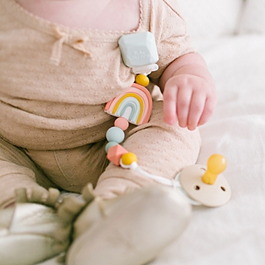 Loulou Lollipop&reg; Darling Rainbow Pacifier Clip. View a larger version of this product image.