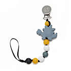 Alternate image 0 for chewbeads&reg; Dinosaur &quot;Where&#39;s the Pacifier&#63;&quot; Clip in Grey/Yellow