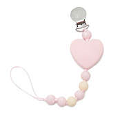 chewbeads&reg; Heart &quot;Where&#39;s the Pacifier&#63;&quot; Clip in Blush