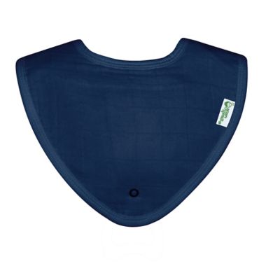 green sprouts&reg; Organic Cotton Muslin 3-Pack Stay-Dry Teether Bibs in Blue Owl. View a larger version of this product image.