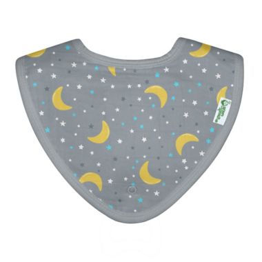 green sprouts&reg; Organic Cotton Muslin 3-Pack Stay-Dry Teether Bibs in Blue Owl. View a larger version of this product image.