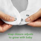 Alternate image 4 for green sprouts&reg; Organic Cotton Muslin 3-Pack Stay-Dry Teether Bibs in Blue Owl
