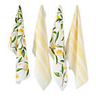 Alternate image 1 for Lemon Bliss 4-Pack Kitchen Towels in Yellow/White
