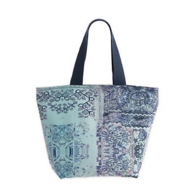 Tracy Porter&reg; Quince 20-Inch Canvas Tote in Light Blue/Purple/Aqua