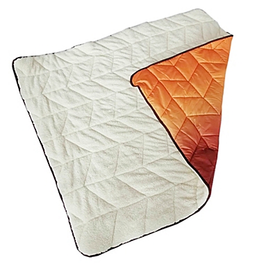 Wamsutta&reg; Puffer Throw Blanket in Orange. View a larger version of this product image.