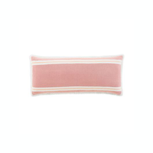 Alternate image 1 for UGG® Ada Chenille Striped Oblong Throw Pillow in LA Sunset Pink
