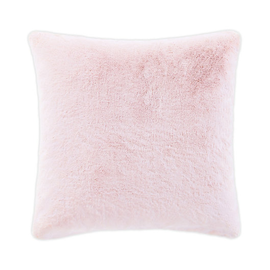 Alternate image 1 for UGG® Dawson Tipped Faux Fur Square European Throw Pillow in LA Sunset Pink