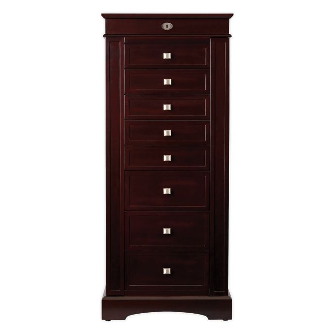Mele & Co. Olympia Wooden Jewelry Armoire in Dark Walnut Bed Bath