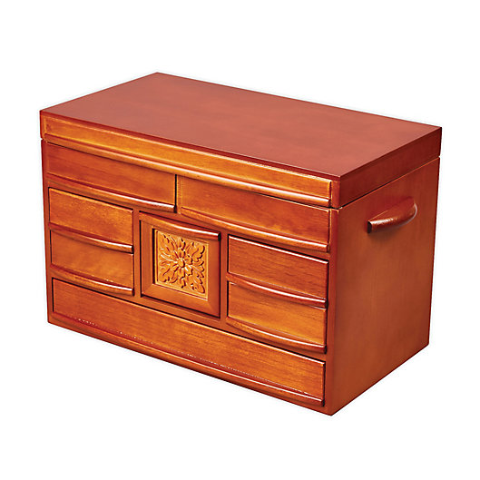 Alternate image 1 for Mele & Co. Empress Wooden Jewelry Box in Walnut