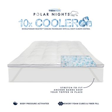 Therapedic&reg; Polar Nights&trade; 10x Cooling Ice Cube King Mattress Topper. View a larger version of this product image.