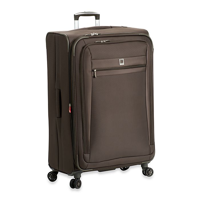 suitcase with garment bag inside