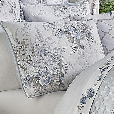 Estelle 3-Piece Reversible Full/Queen Quilt Set in Blue. View a larger version of this product image.