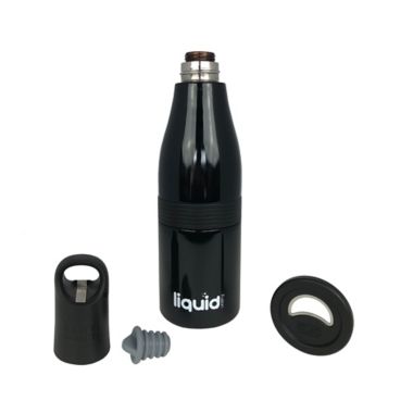 Liquid Fusion 12 oz. 2-in-1 Stainless Steel Water Bottle and Bottle Insulator in Black. View a larger version of this product image.