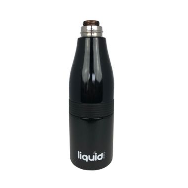 Liquid Fusion 12 oz. 2-in-1 Stainless Steel Water Bottle and Bottle Insulator in Black. View a larger version of this product image.