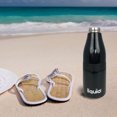 Liquid Fusion 12 oz. 2-in-1 Stainless Steel Water Bottle and Bottle Insulator in Black. View a larger version of this product image.