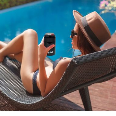 Liquid Fusion 12 oz. 2-in-1 Stainless Steel Water Bottle and Bottle Insulator in Black. View a larger version of this product image.