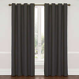 Eclipse Wyndham 63-Inch Room Darkening Window Curtain Panel in Charcoal Gray (Single)