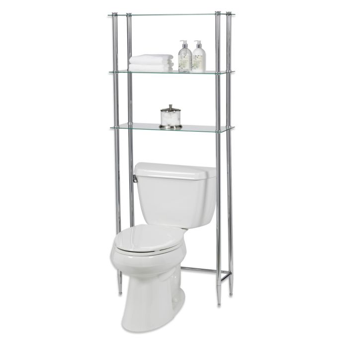 Creative Bath L Etagere 3 Shelf Glass Over The Toilet Space Saver