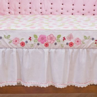 white eyelet crib bedding