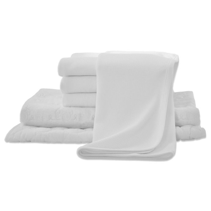 6 Piece Crib Bedding Starter Kit In White Bed Bath Beyond