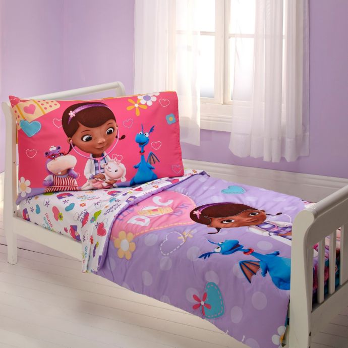 Disney Doc Mcstuffins 4 Piece Toddler Bed Set Bed Bath Beyond