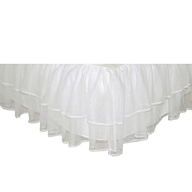 Tadpoles Triple Layer Tulle Bed Skirt Full White
